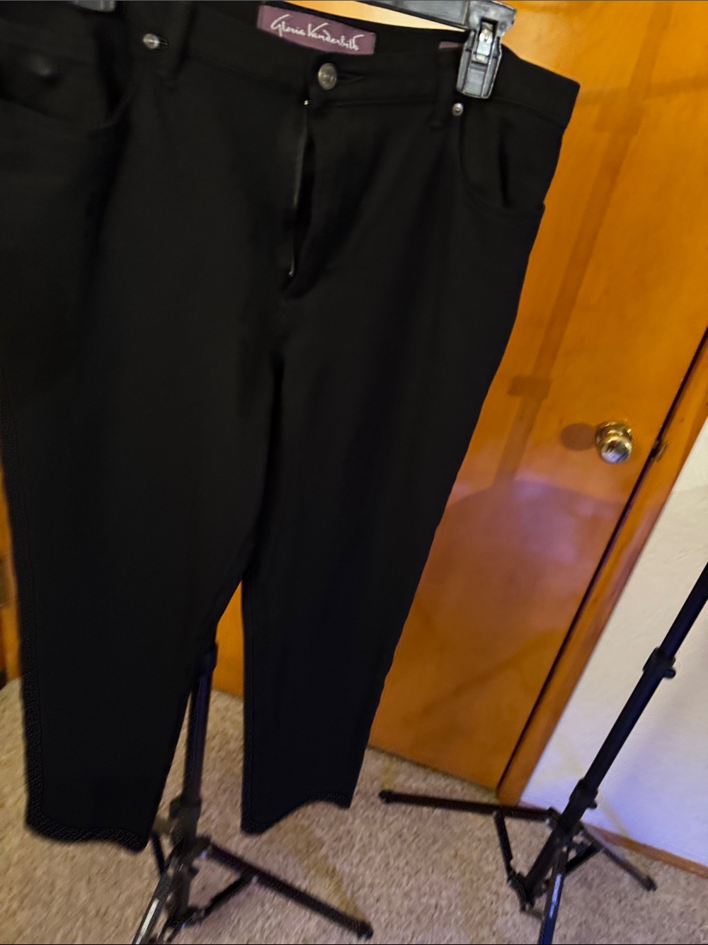 Gloria Vanderbilt Black Ponte Stretch Dress Pants